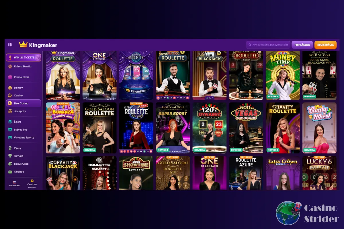 Live casino Kingmaker