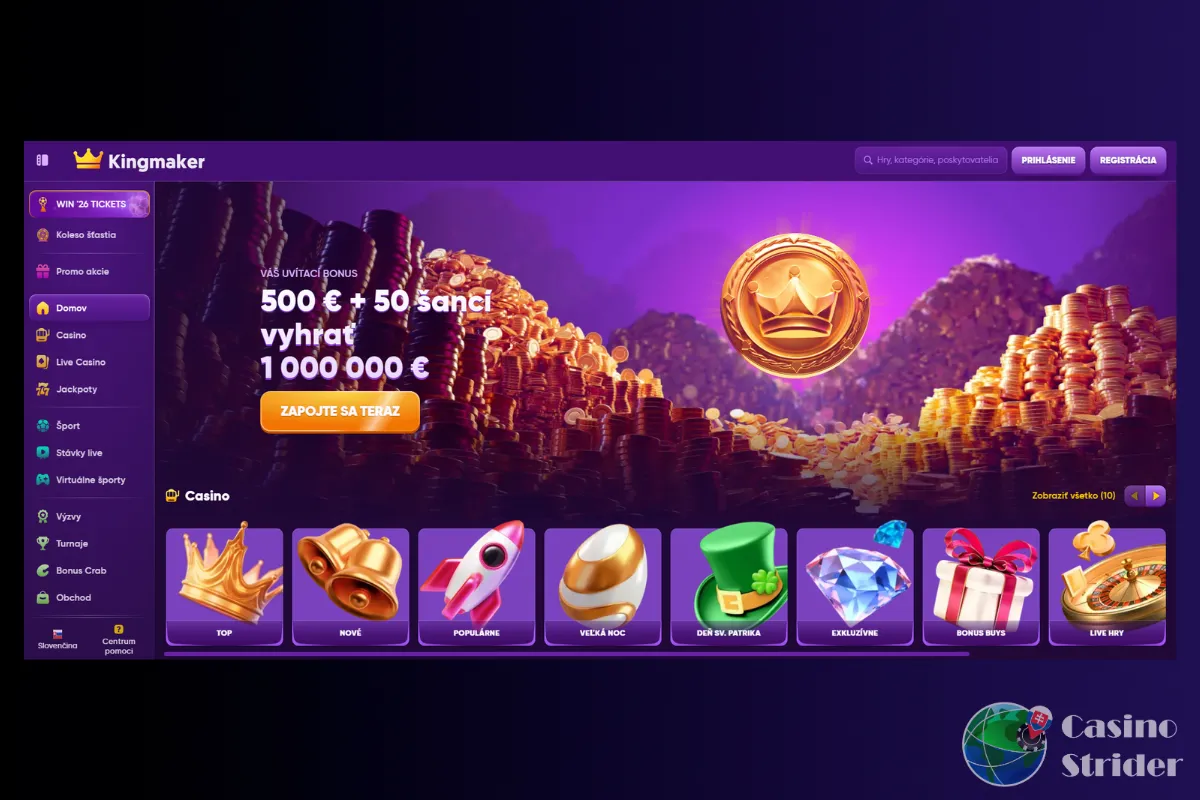 Rýchle hodnotenie Kingmaker Casino