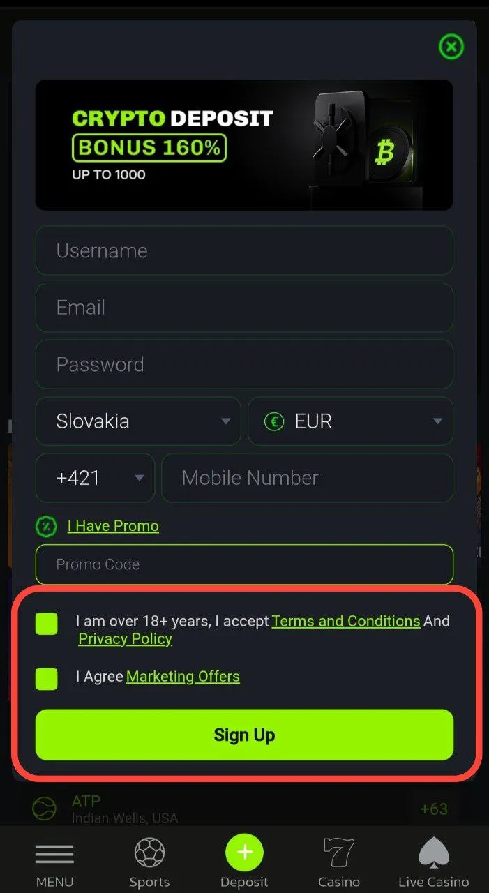Súhlas s podmienkami a dokončenie