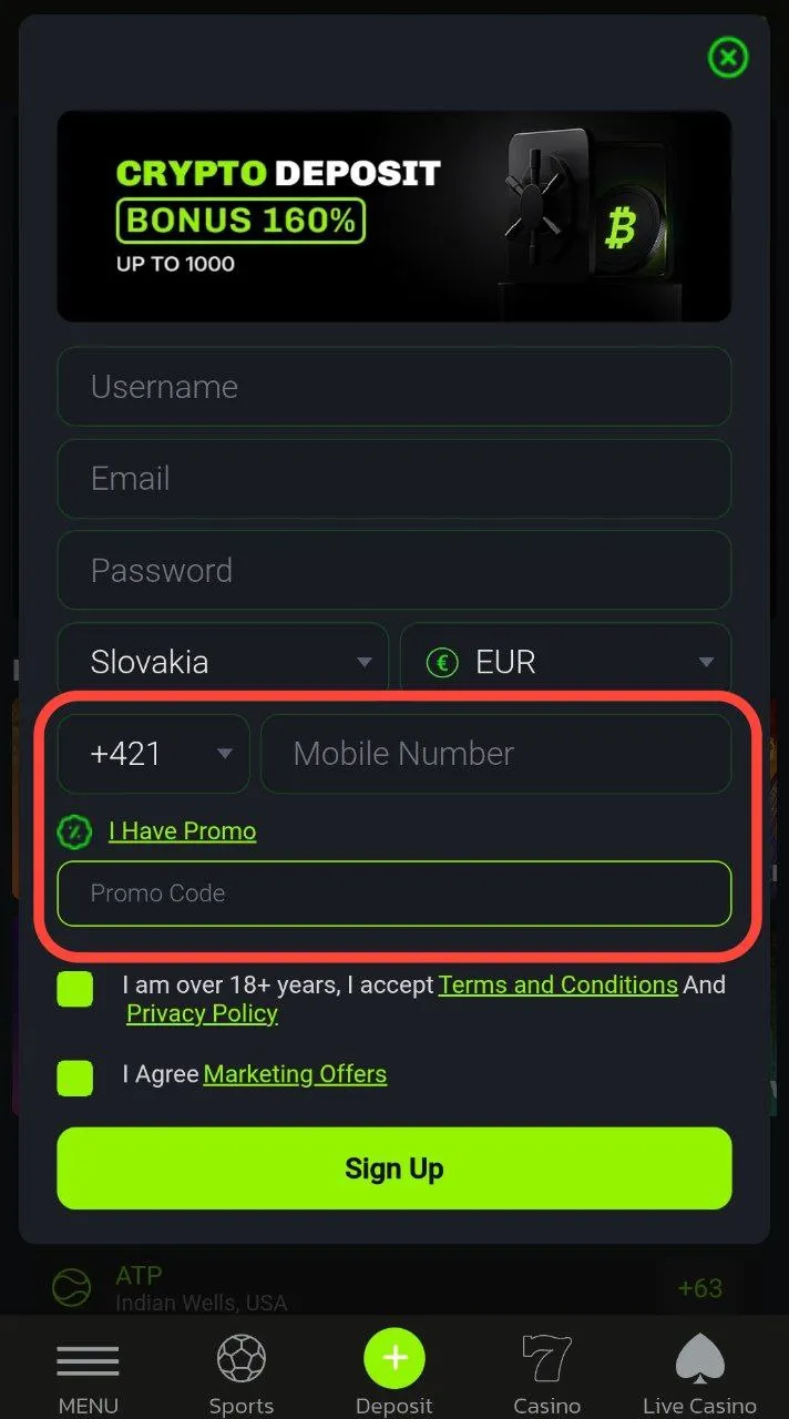 Kontaktné údaje a bonusový kód