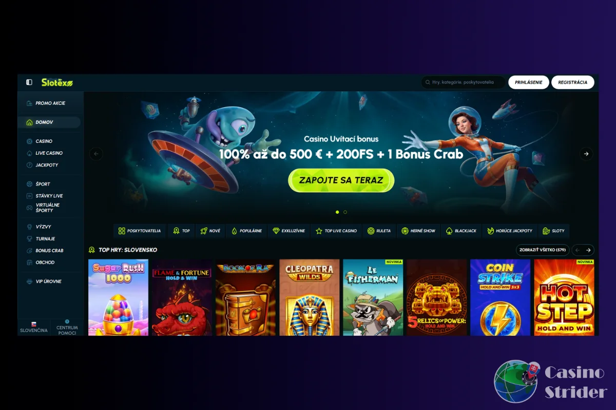 Rýchle hodnotenie Slotexo Casino