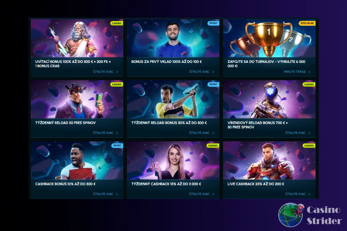 Slotexo Casino bonusy