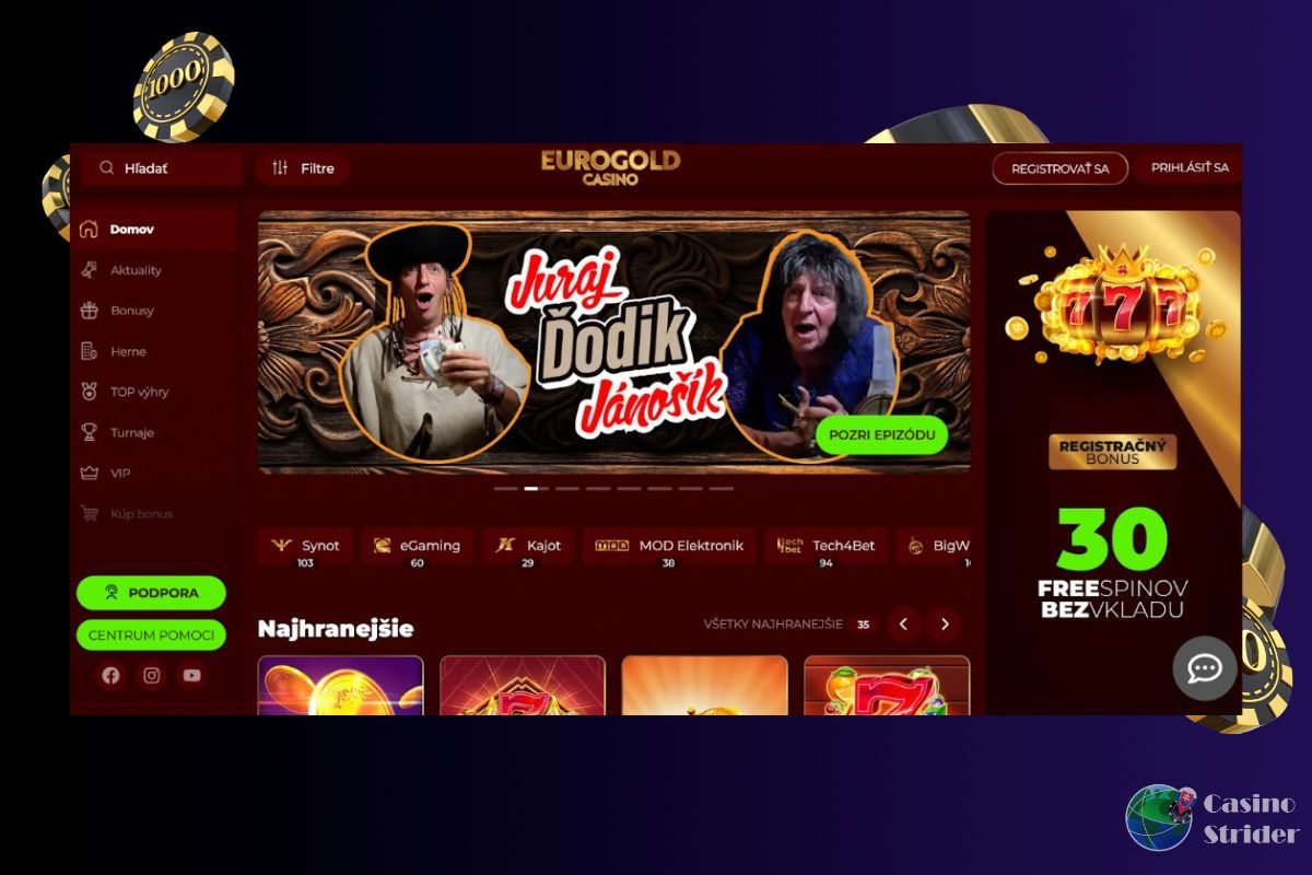 EuroGold — 300 Točení Zdarma