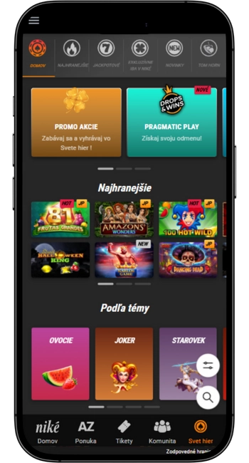 Dostupnosť a pohodlie mobilnej verzie kasína Niké