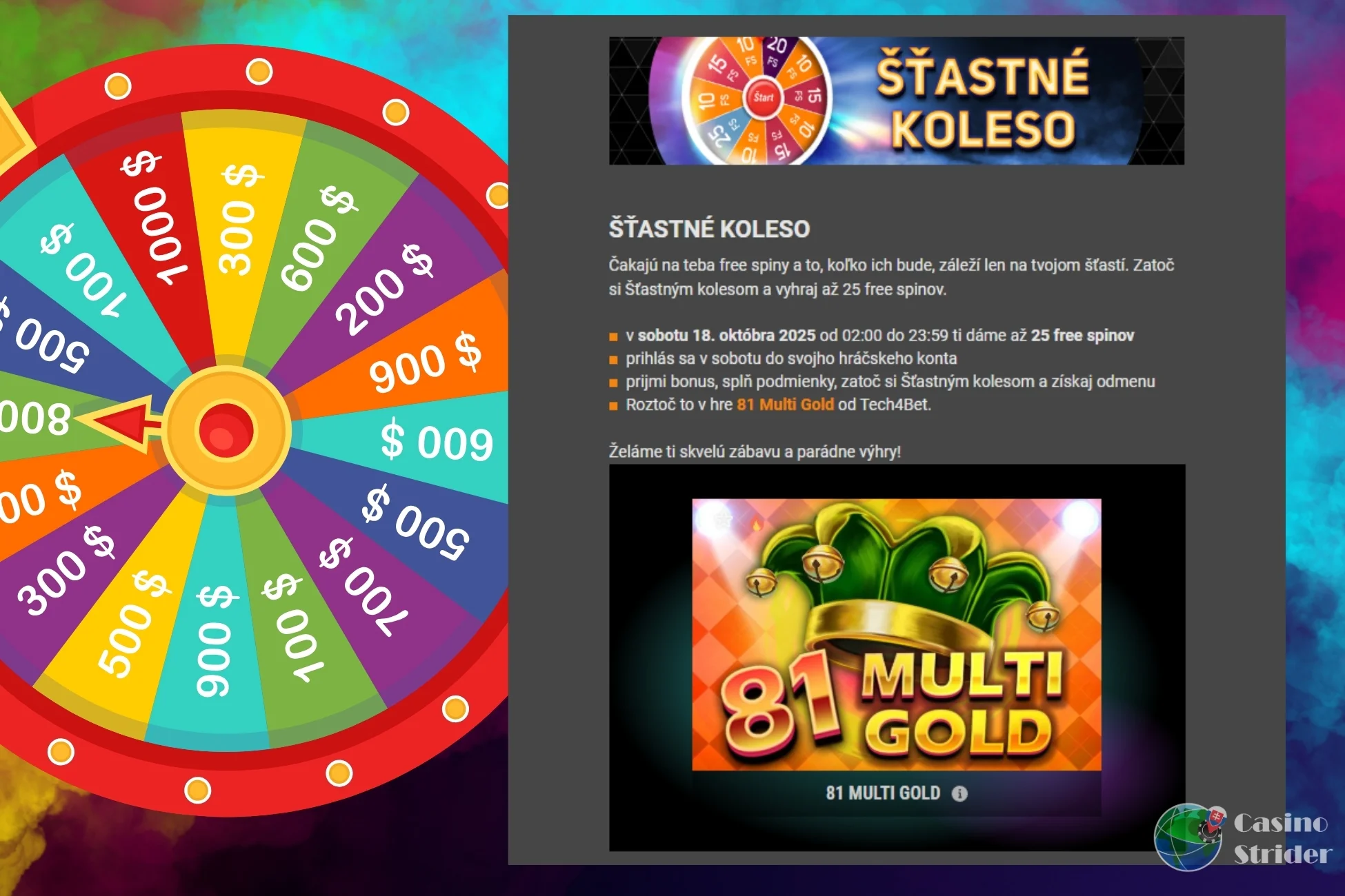 Koleso šťastia (sobota)