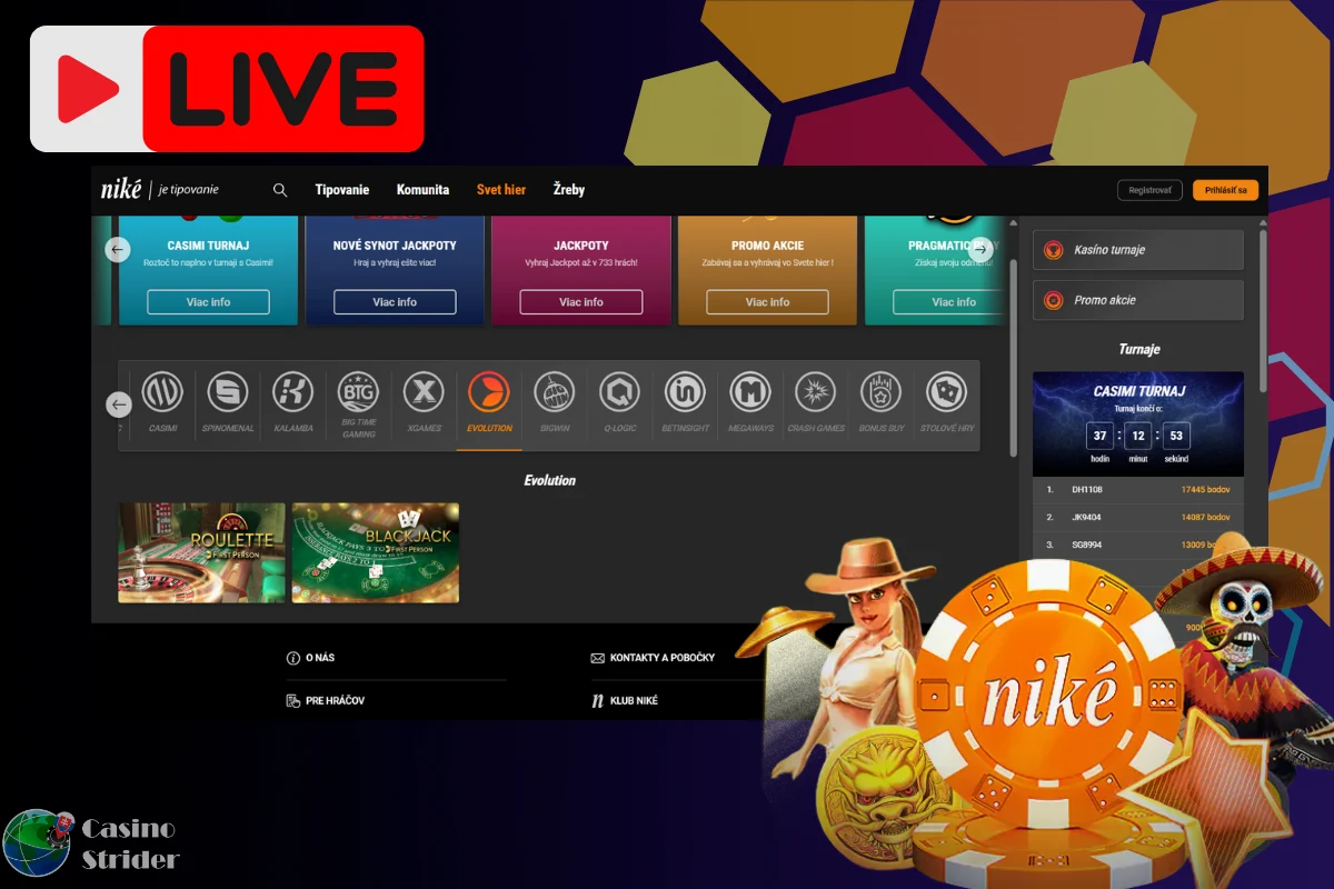 live casino Nike