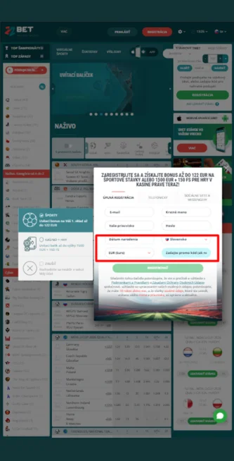 Vyberte preferovanú menu, napríklad EUR alebo HUF