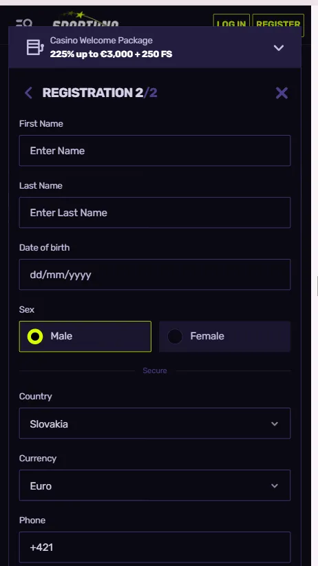 Vyplniť osobné údaje