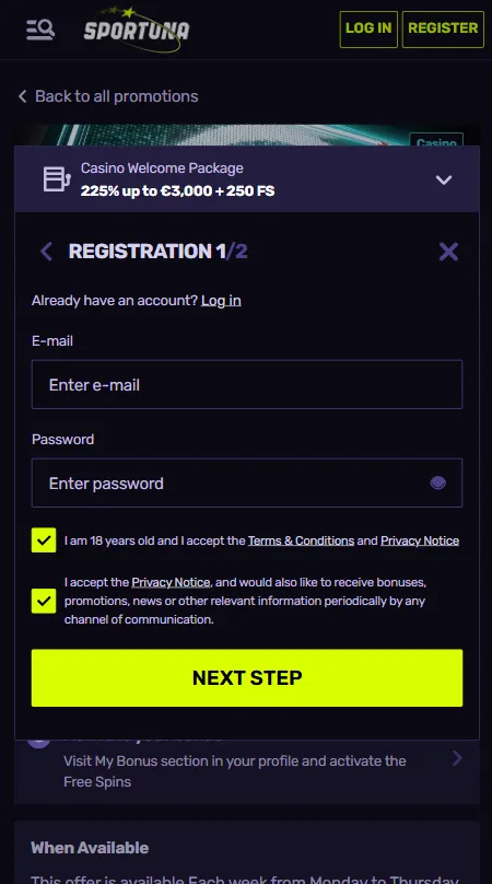 Zadať e-mail a heslo