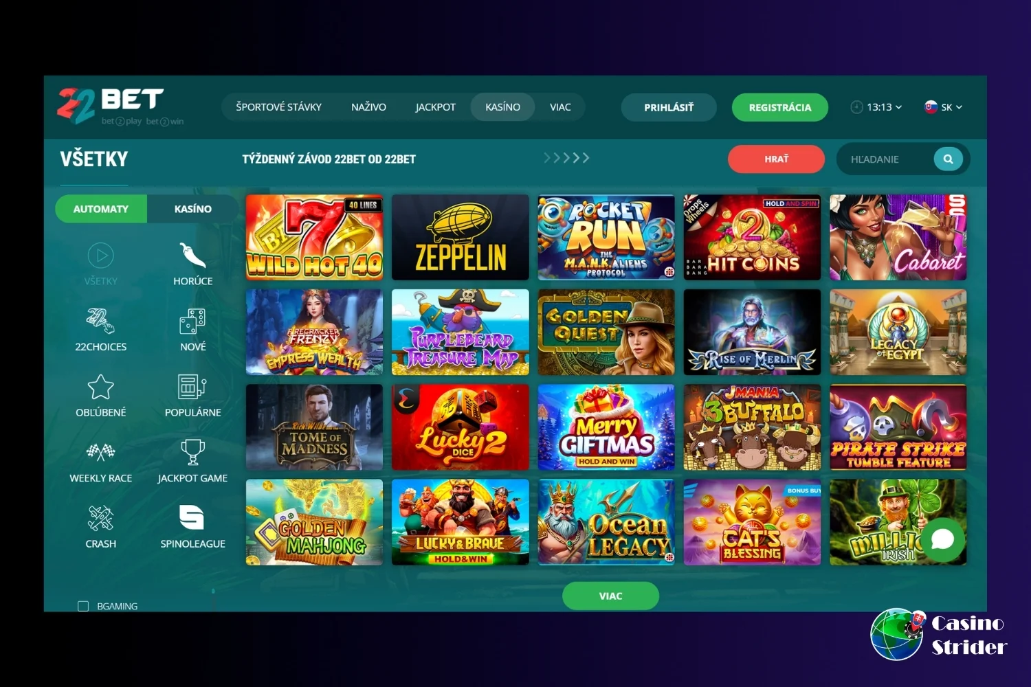 Populárne hry v Apple Pay kasíno pre Slovákov