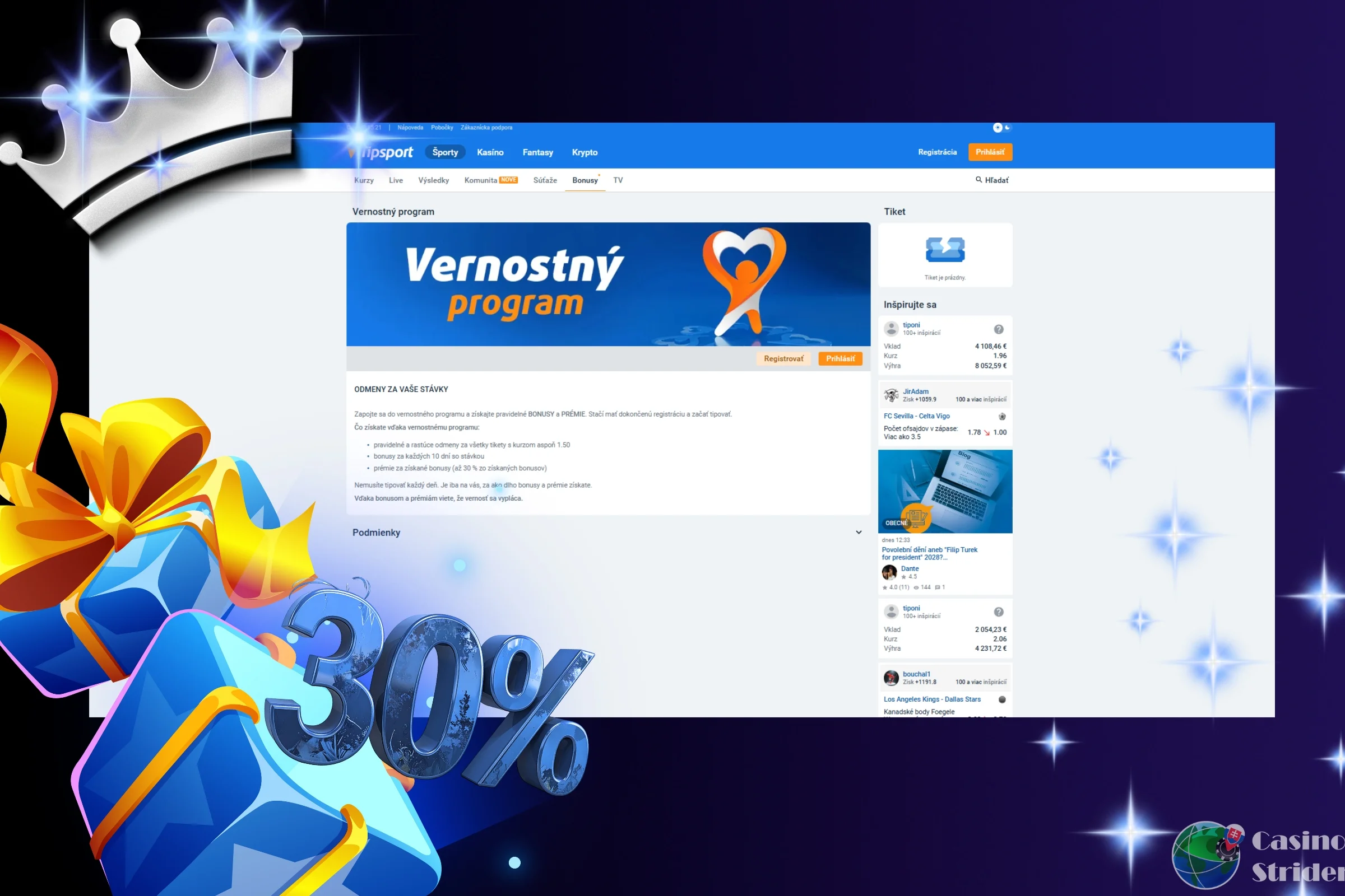 Vernostný bonus v tipsport