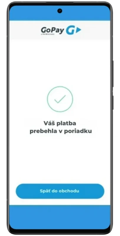 Dokončite transakciu gopay