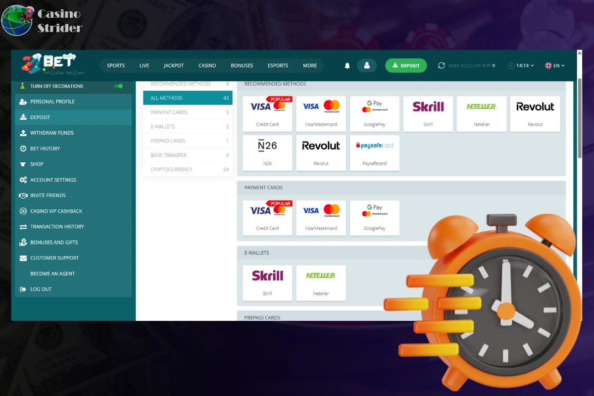 Dostupné spôsoby platby