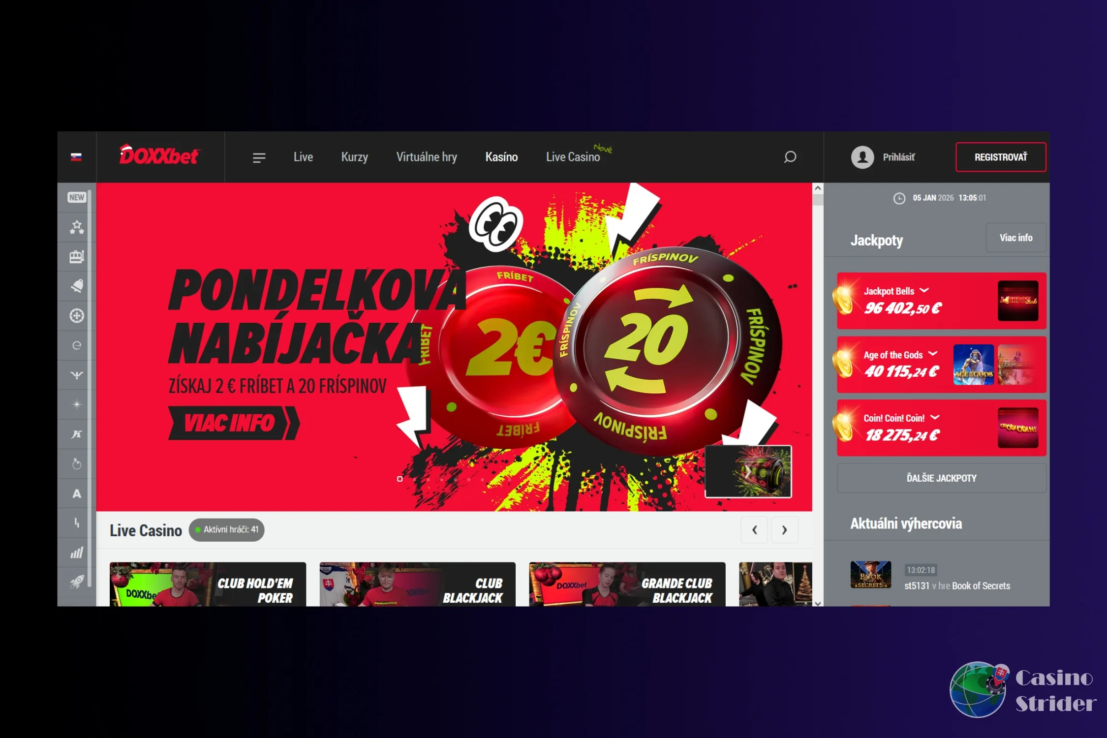 DOXXbet Casino Bonus 25€