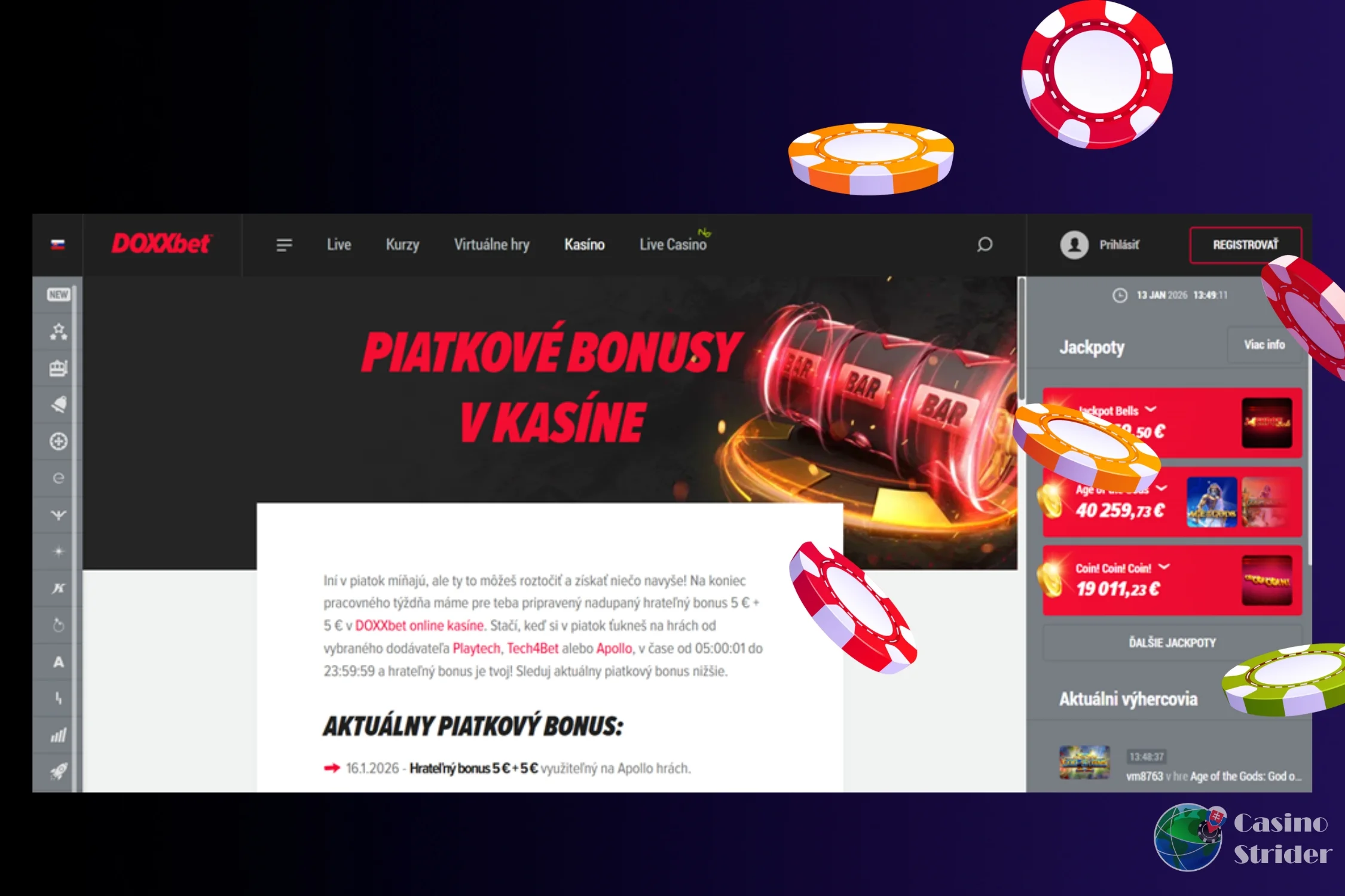 DOXXbet reload bonus casino