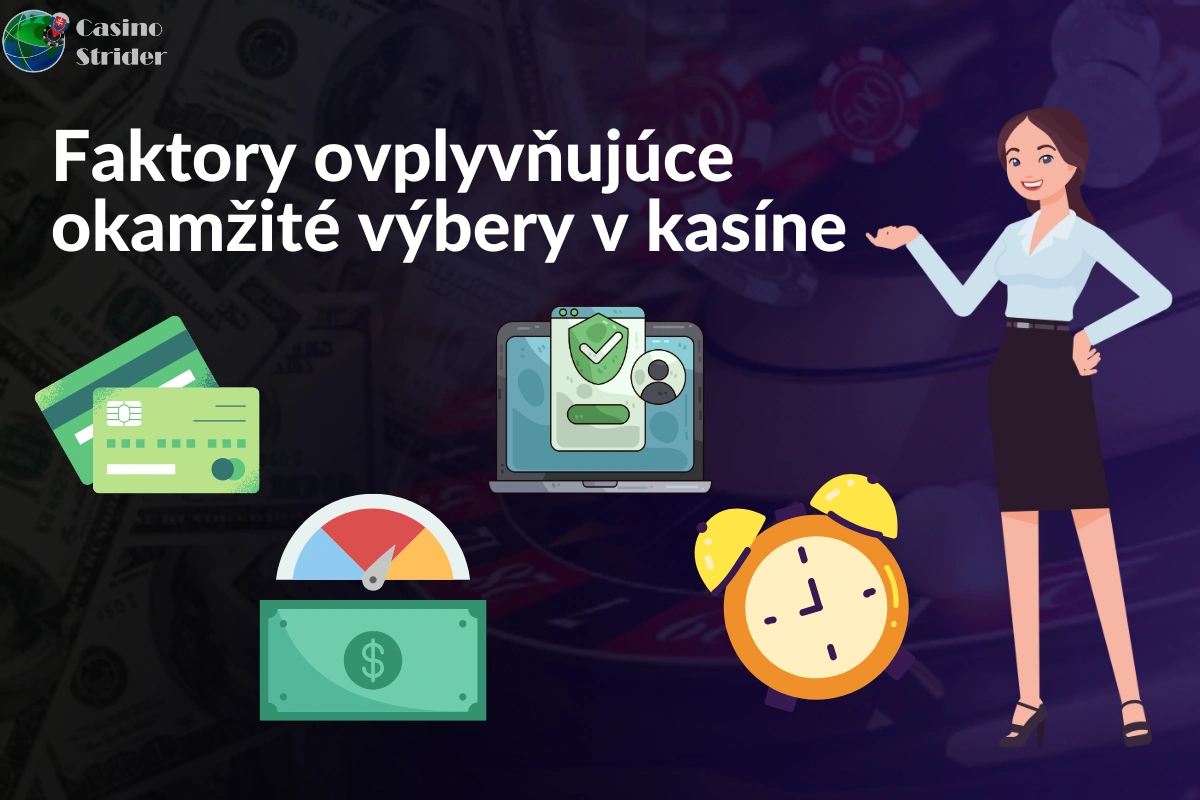 Faktory ovplyvňujúce okamžité výbery v kasíne