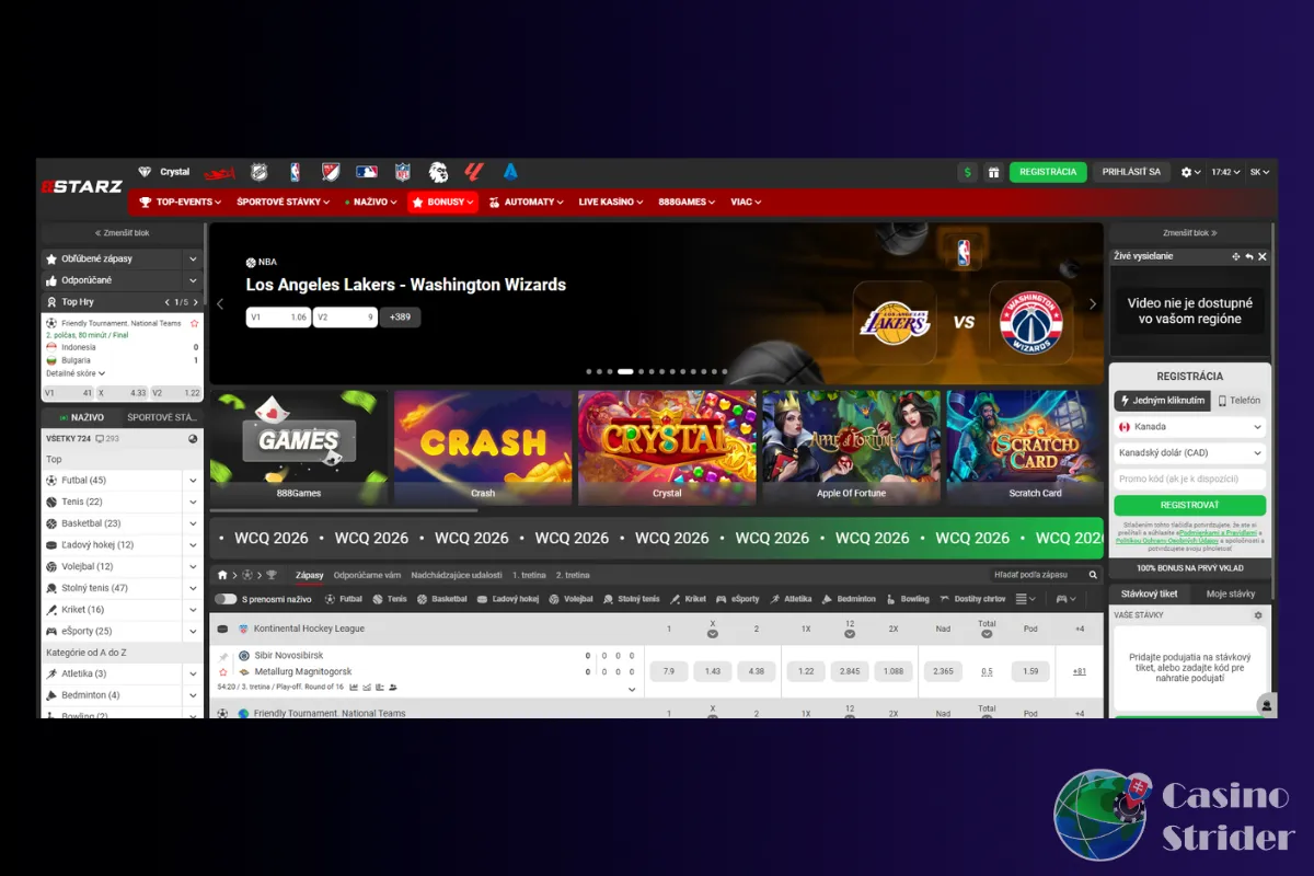 informácie o kasíne 888starz