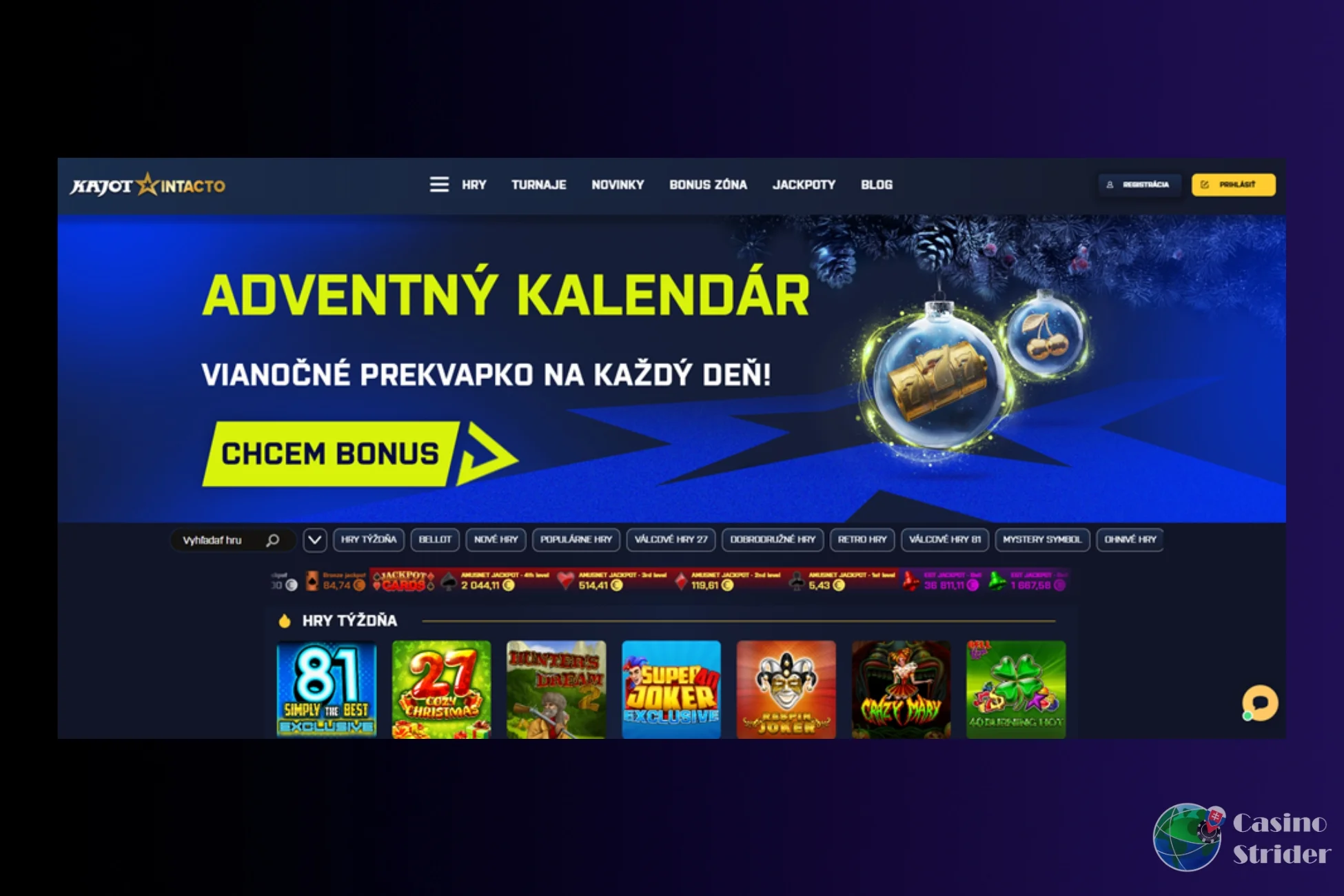 Kajot Intacto Online Casino