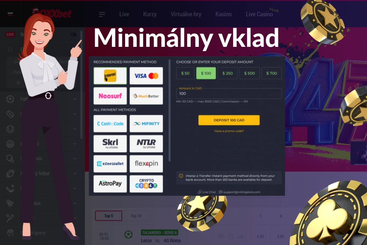 Minimálny vklad sms