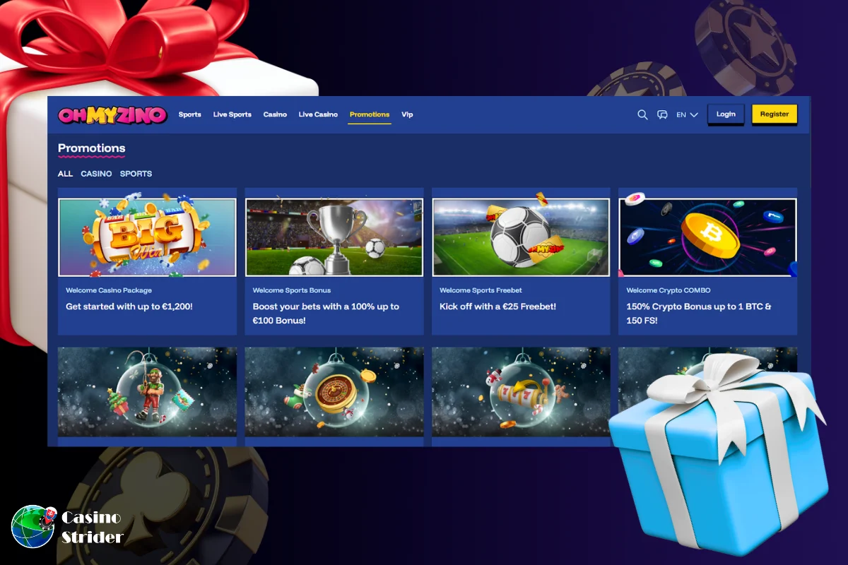 Ohmyzino 30 euro bonus bez vkladu