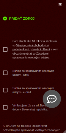Súhlasiť s podmienkami