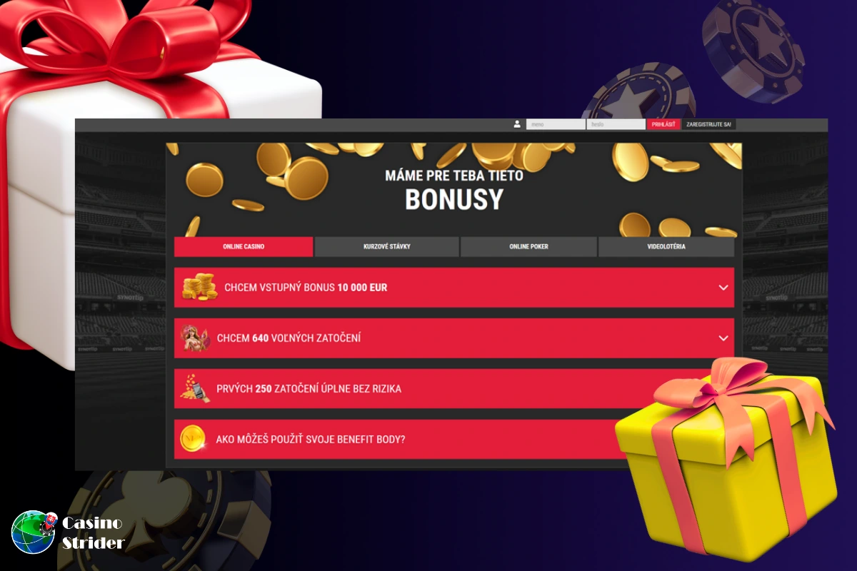 Synottip 20 eur zadarmo