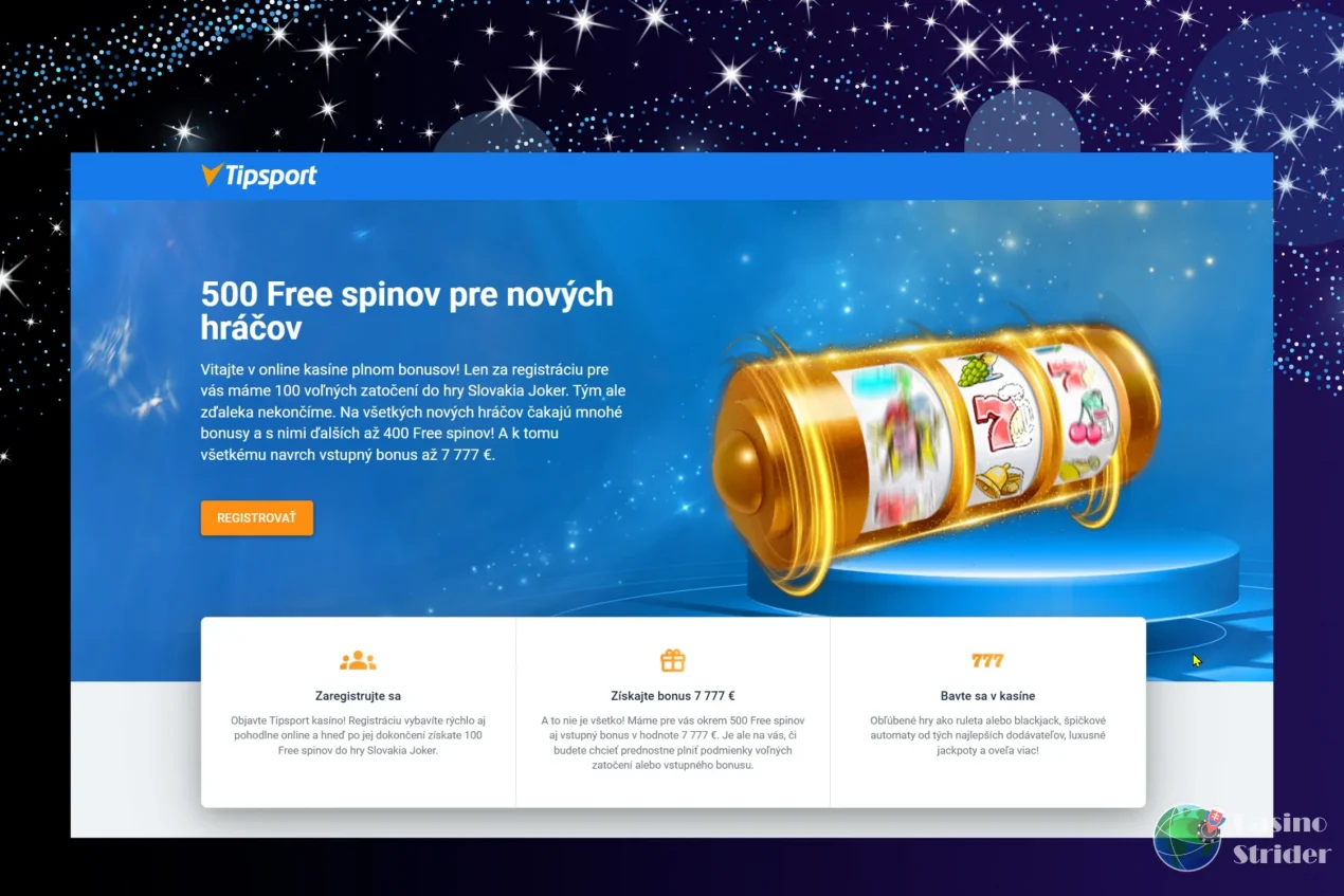 Vstupný bonus za registráciu