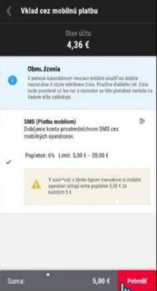 Vyberte DoxxBet dobitie cez SMS
