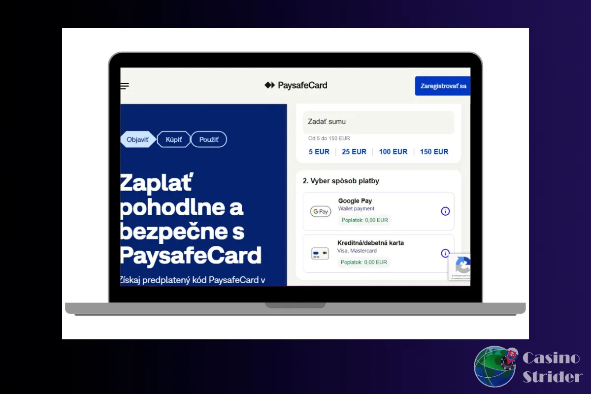 PaySafeCard online site