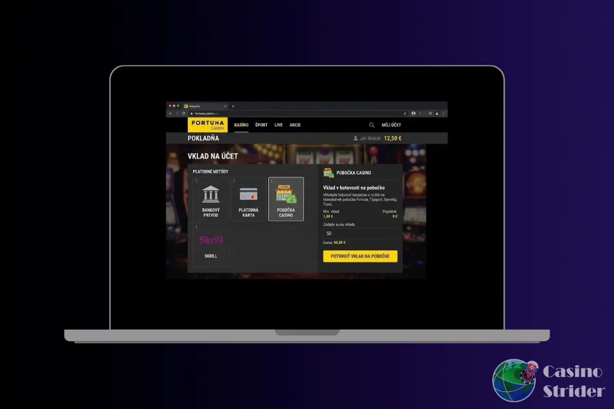 Pobočka casino online