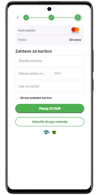 Zadajte údaje o karte